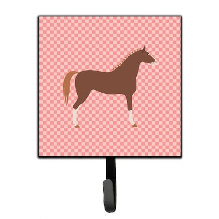 Carolines Treasures Hannoverian Horse Pink Check Leash or Key Holder BB7909SH4
